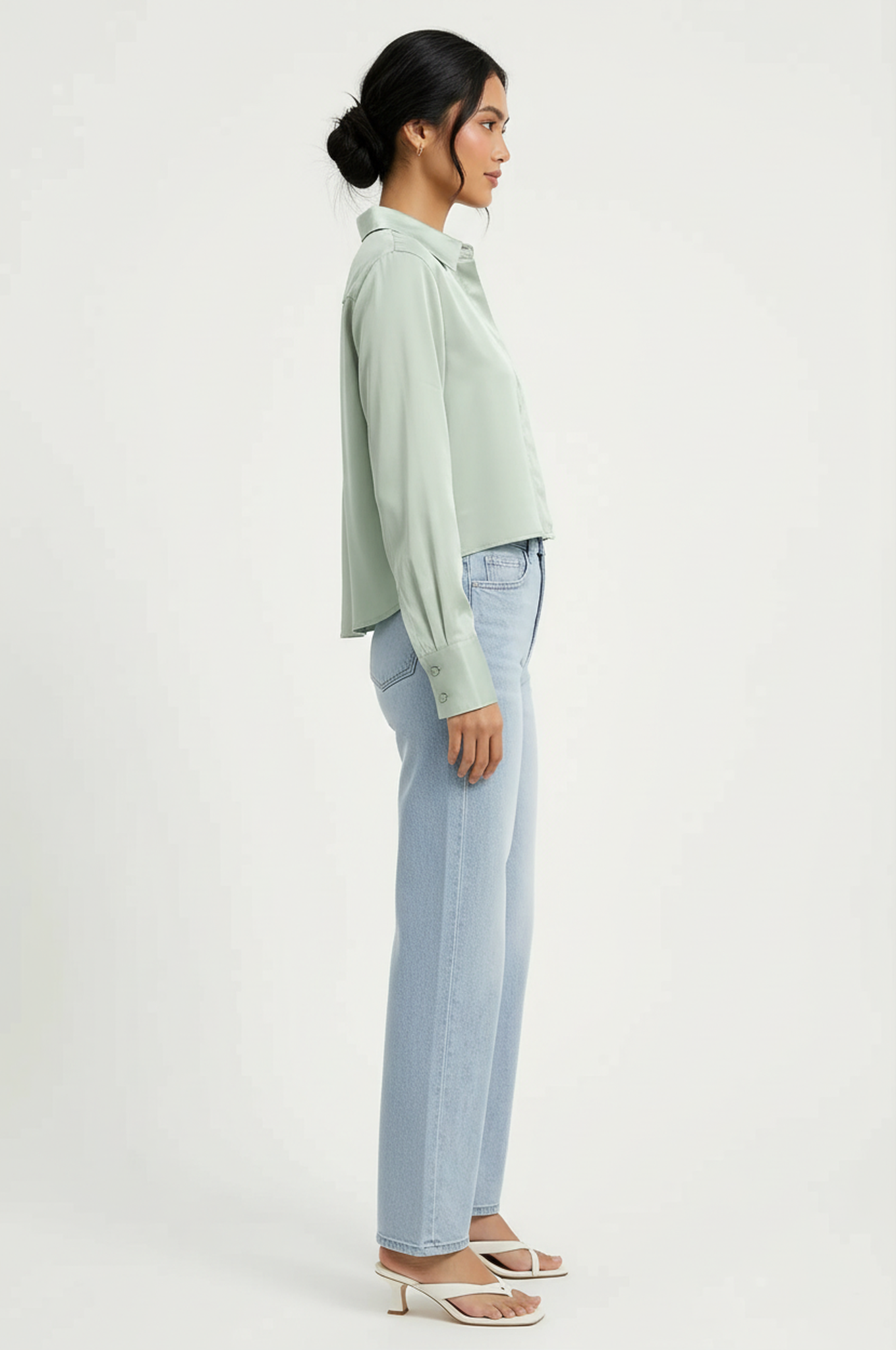 High Low Satin Shirt
