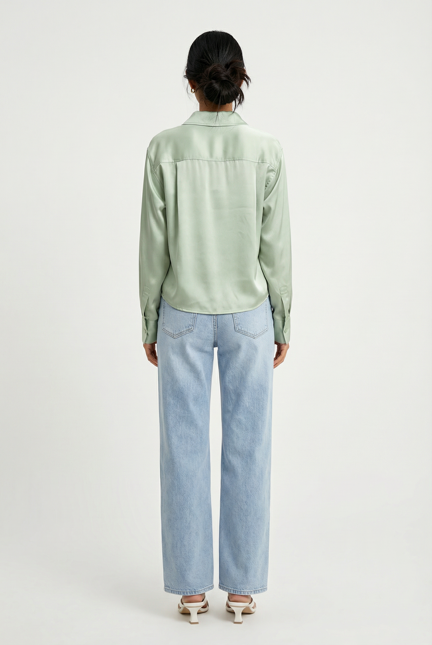 High Low Satin Shirt