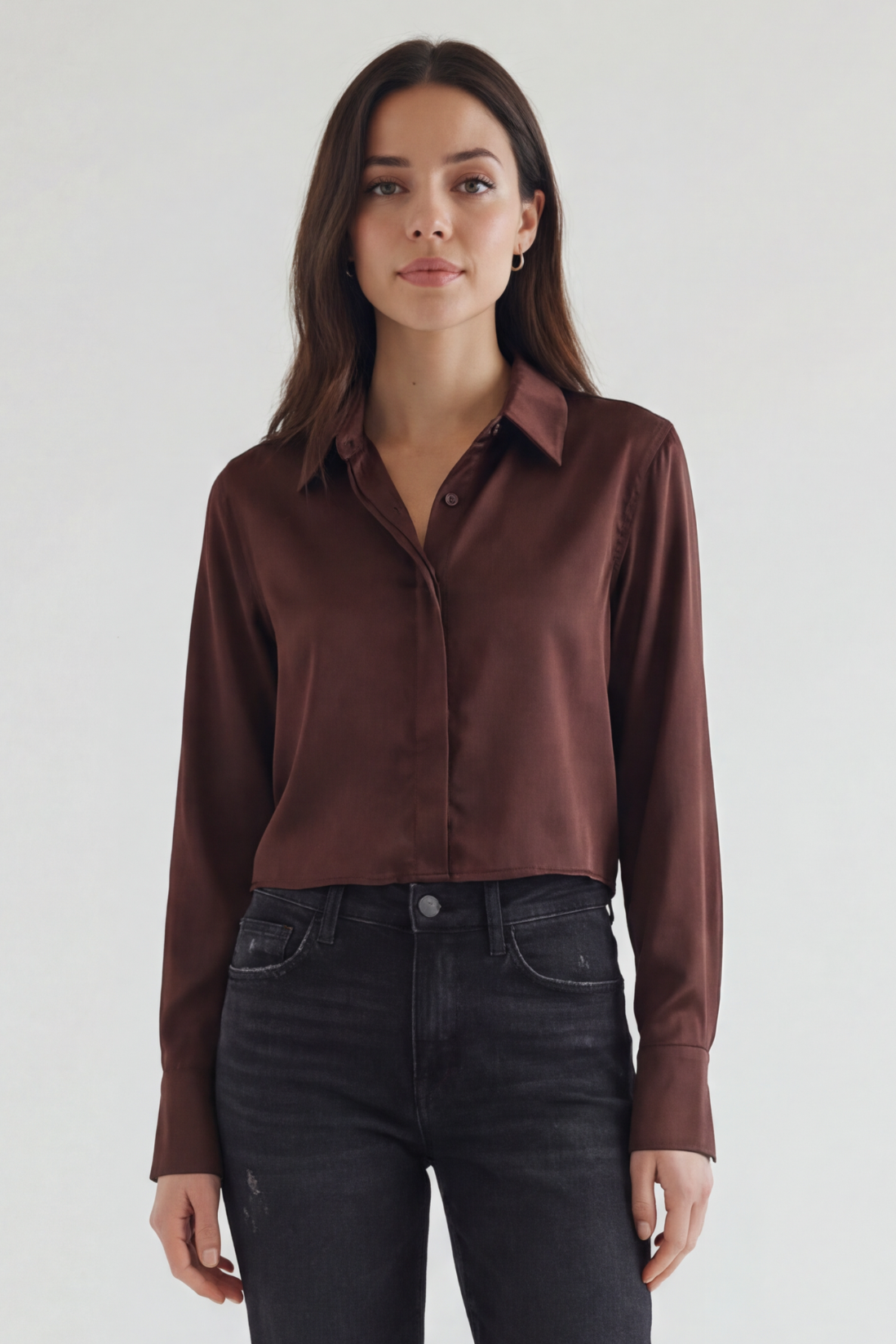 High Low Satin Shirt