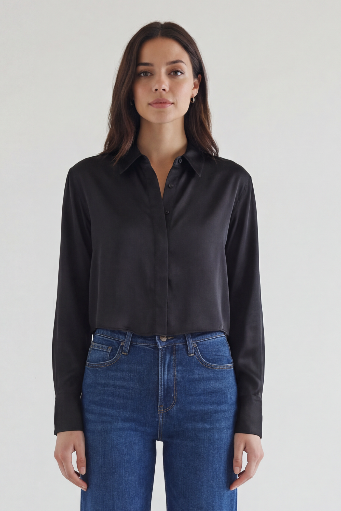High Low Satin Shirt