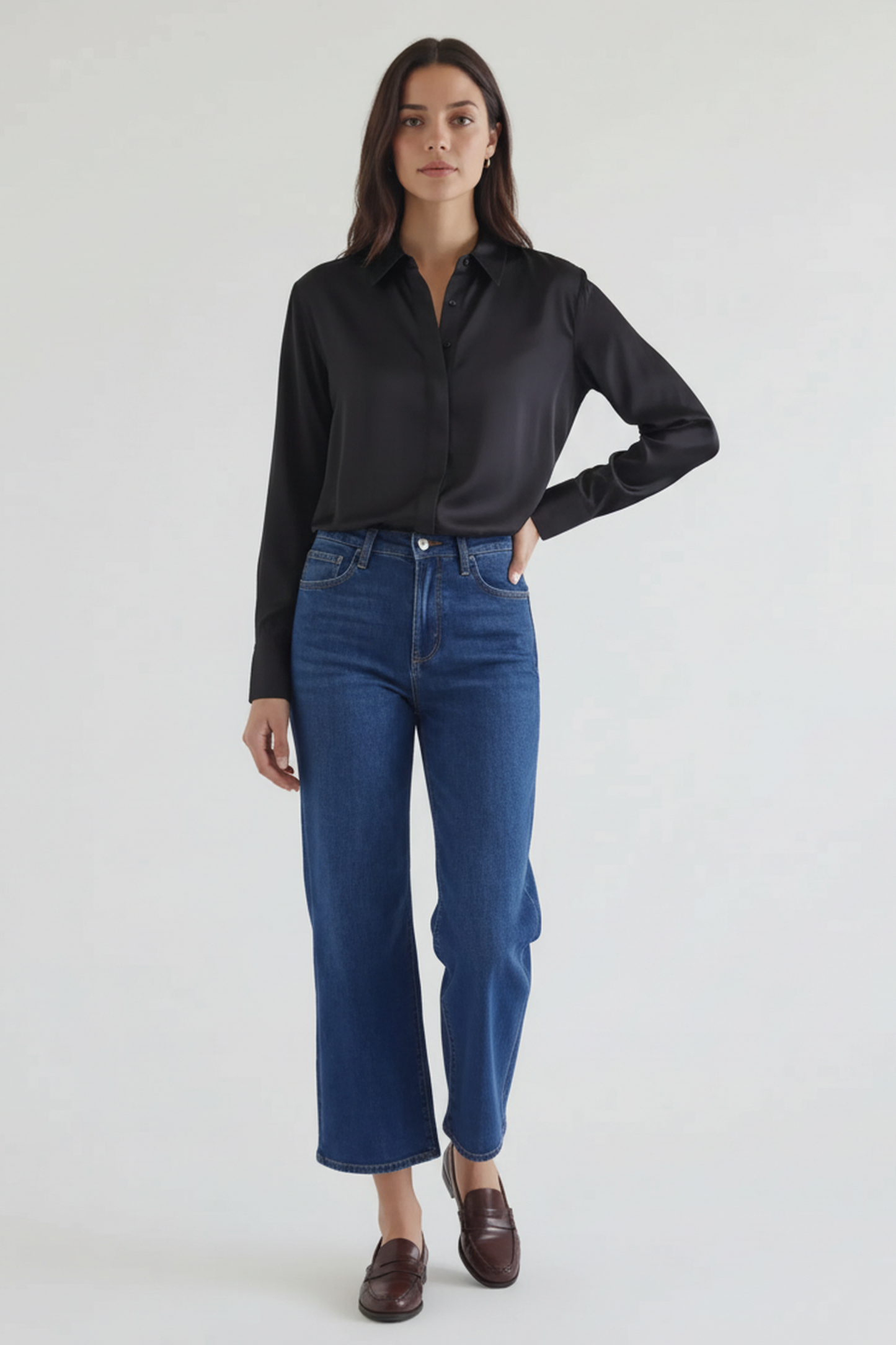 High Low Satin Shirt