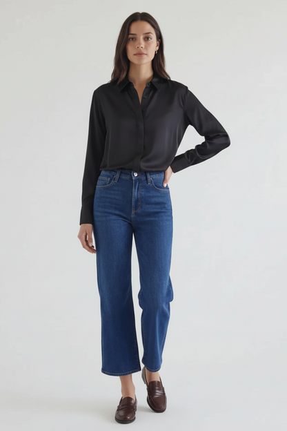 High Low Satin Shirt