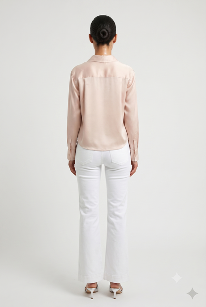 High Low Satin Shirt