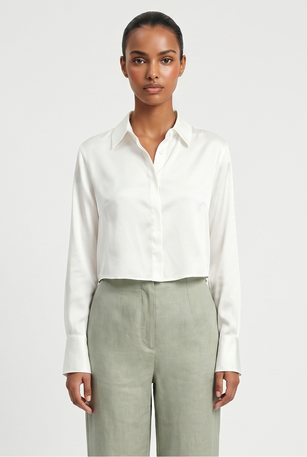 High Low Satin Shirt