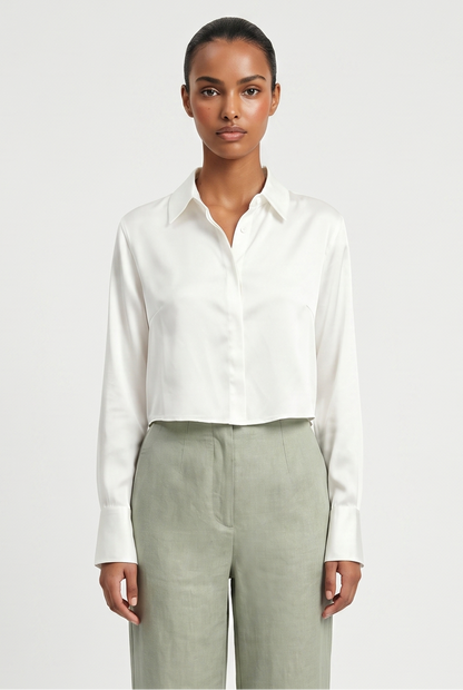 High Low Satin Shirt