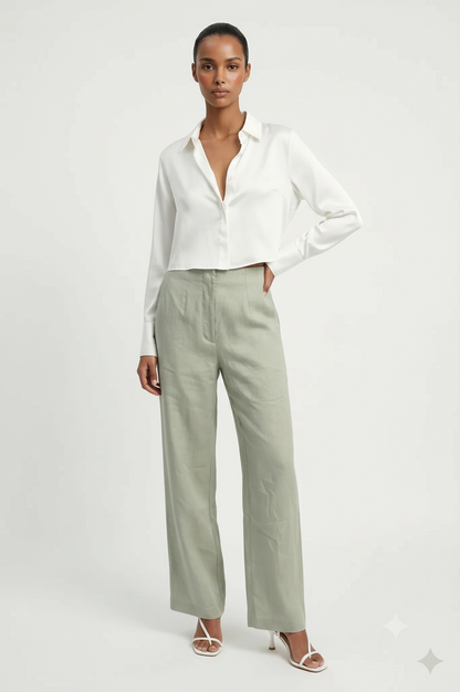 High Low Satin Shirt