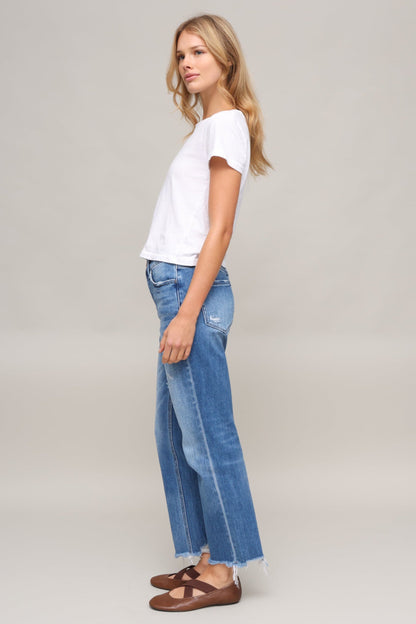 High Rise Crop Straight