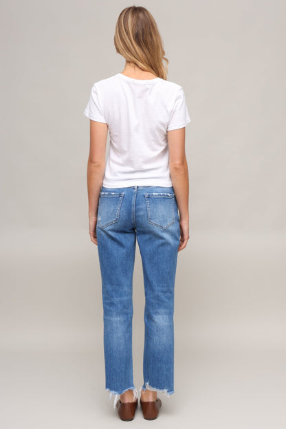 High Rise Crop Straight