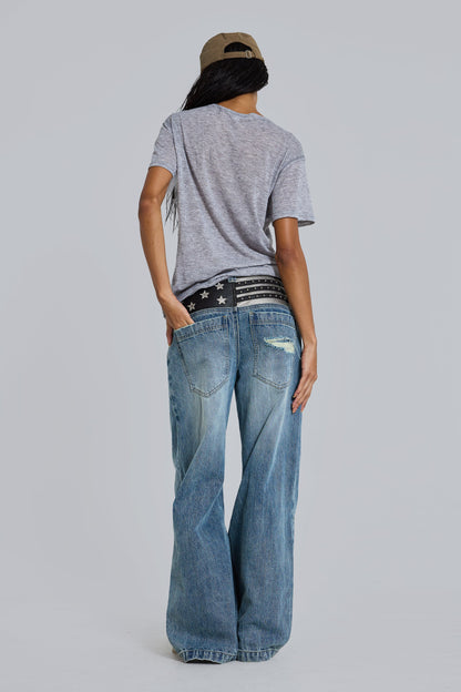 Grey Marl Haze Henley T-Shirt