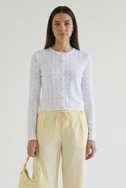 Katie Pointelle Cardigan