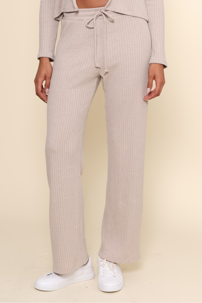 Lazy Day Rib Wide Leg Pant