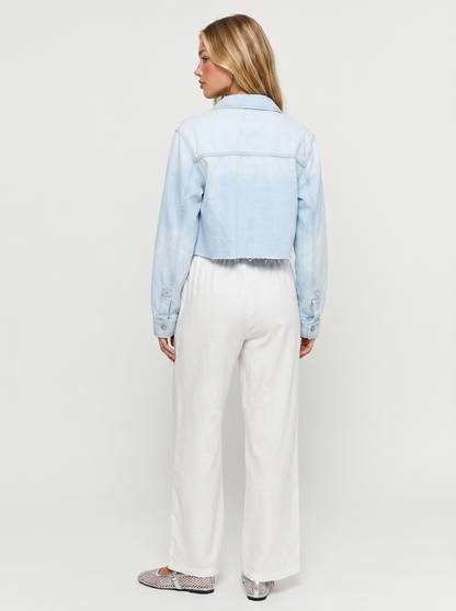 Light Wash Denim Button Front