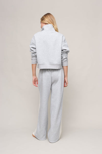 Line Up Button Henley Sweatshirt