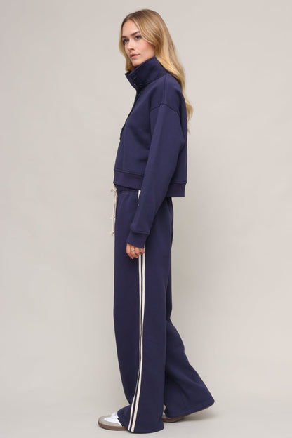 Line Up Button Henley Sweatshirt