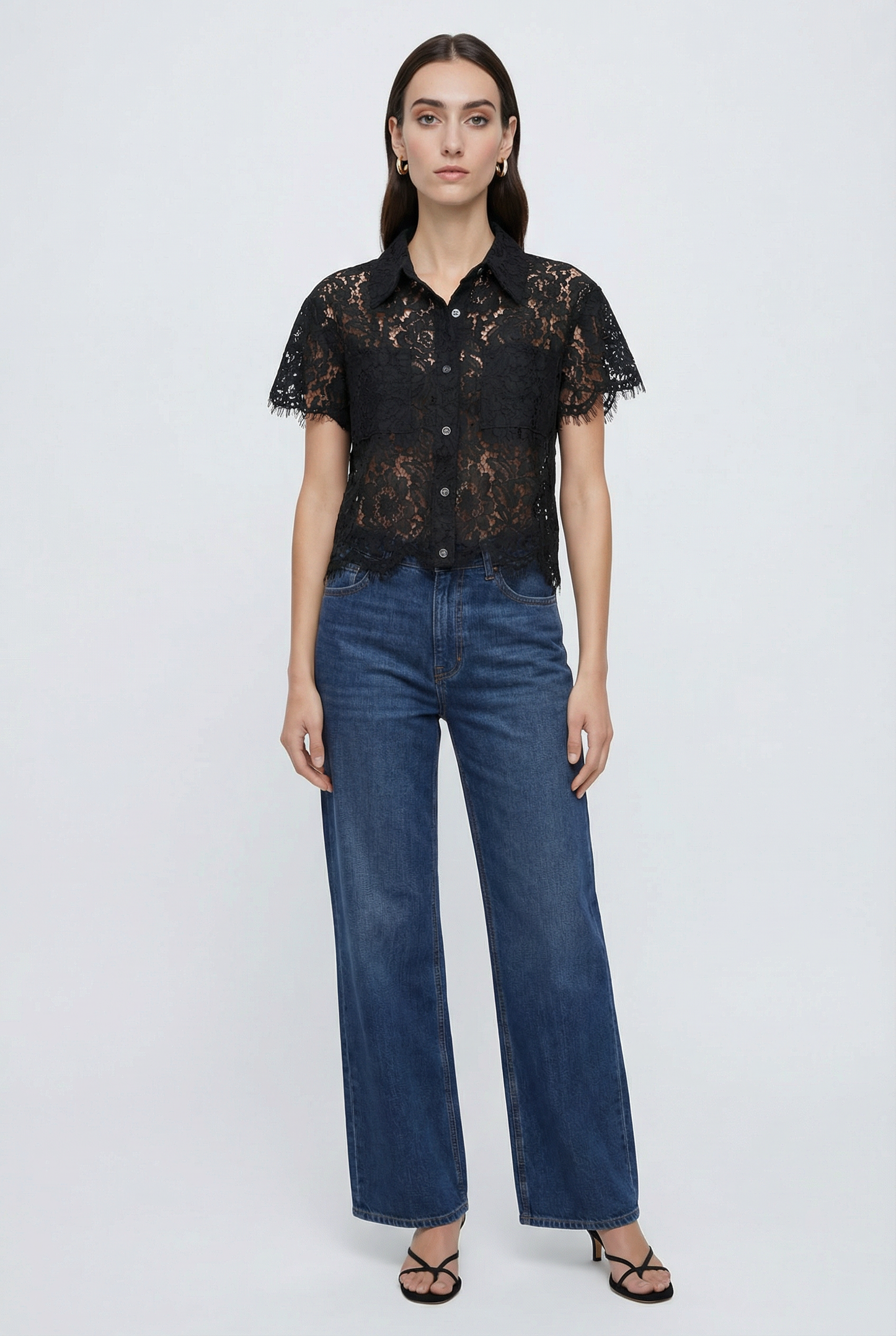 Lizzie Lace Short Sleeve Top