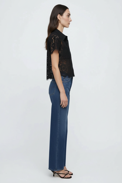 Lizzie Lace Short Sleeve Top