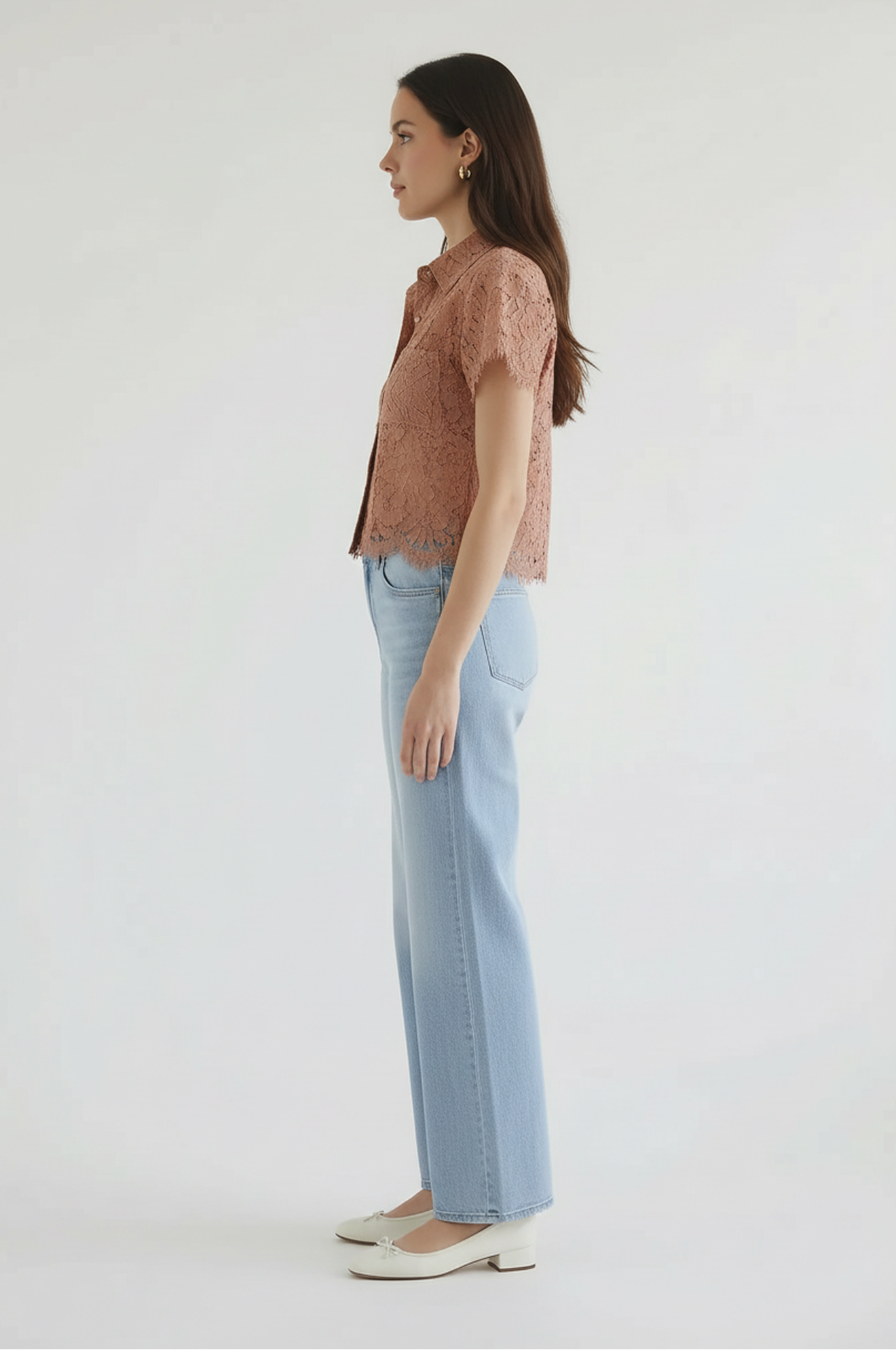 Lizzie Lace Short Sleeve Top