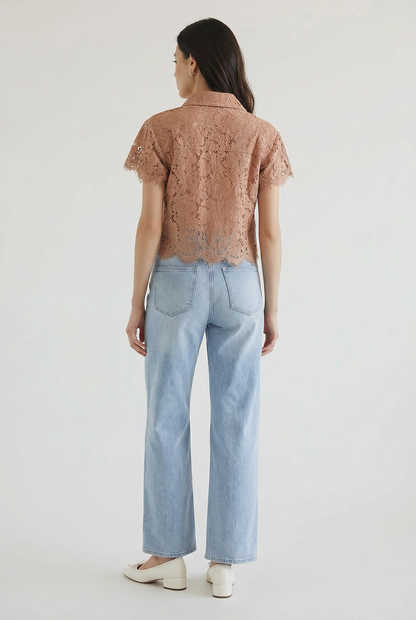 Lizzie Lace Short Sleeve Top