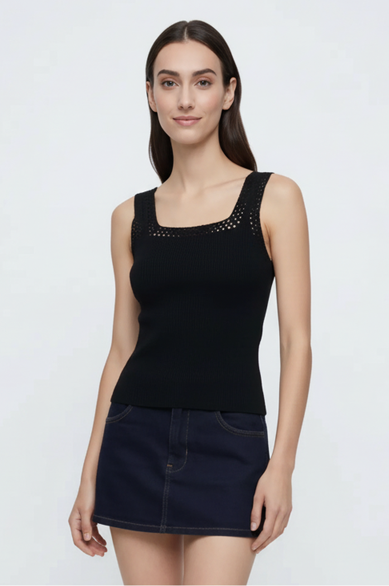 Louisa Crochet Trim Tank Top
