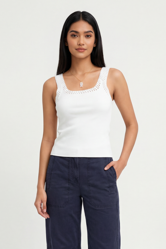 Louisa Crochet Trim Tank Top