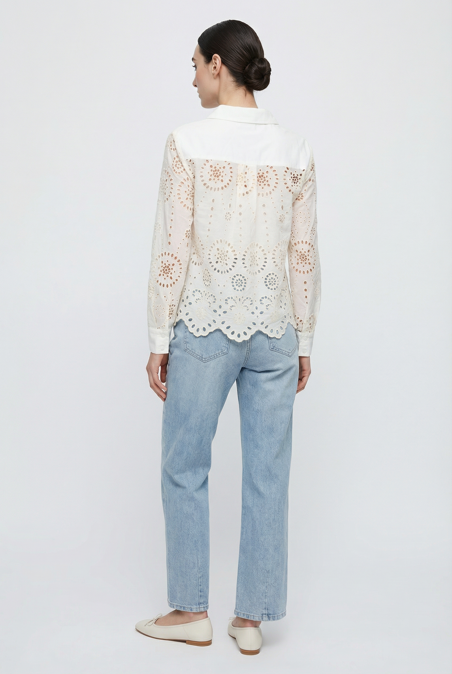 Luna Eyelet Button Down