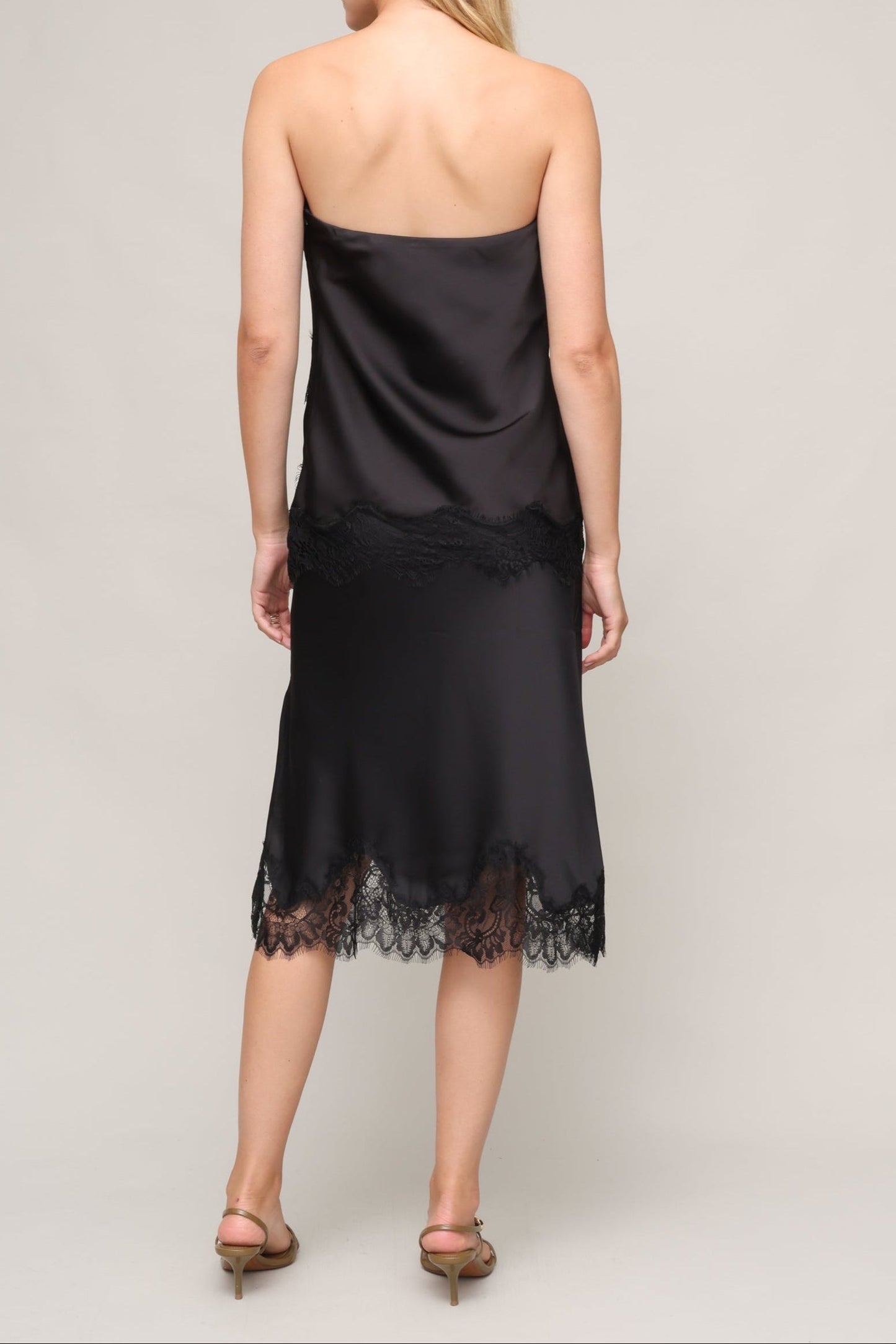 Luna Lace Trim Slip Skirt
