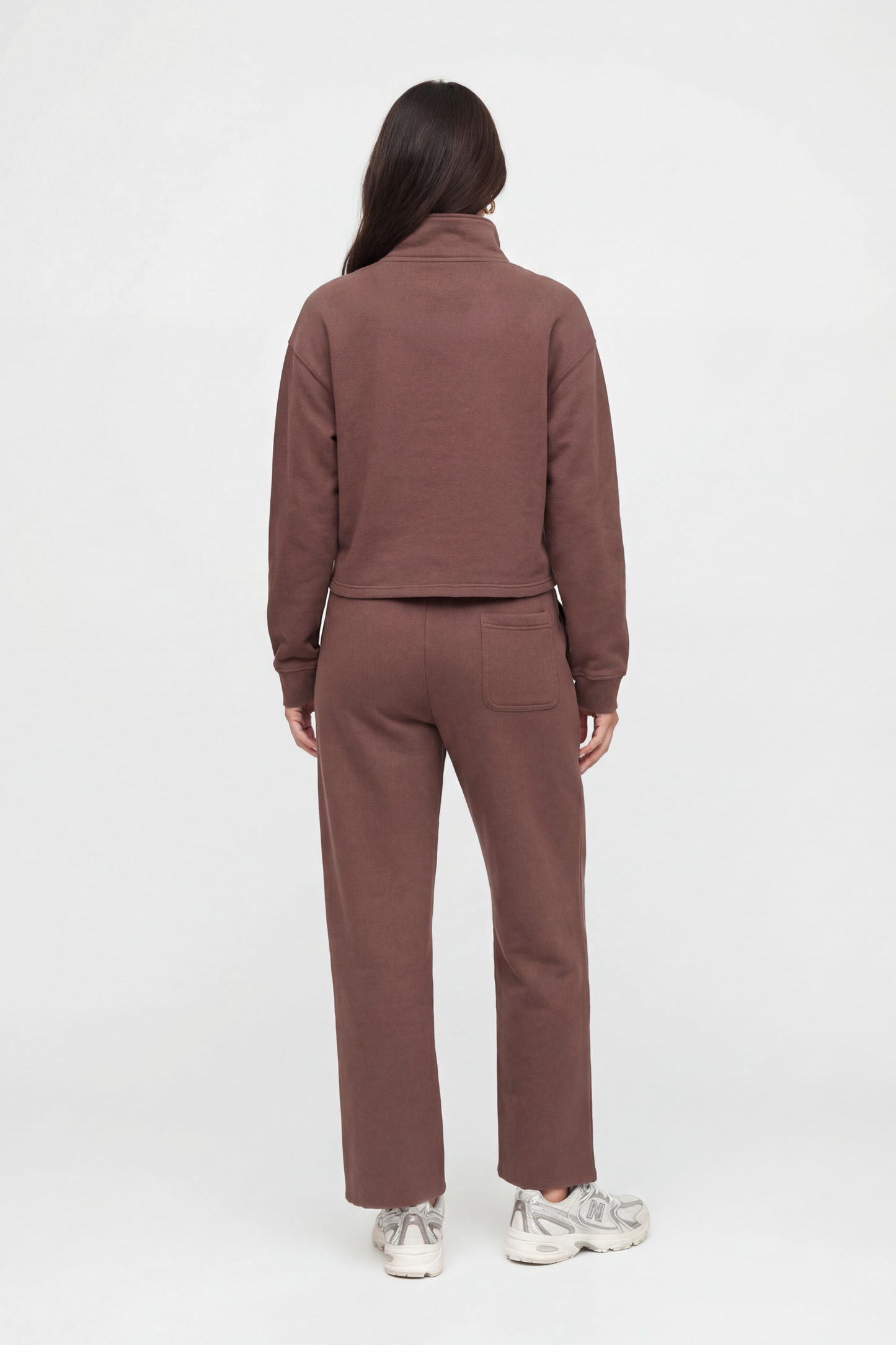 Luxe Raw Edge Zip Sweatshirt