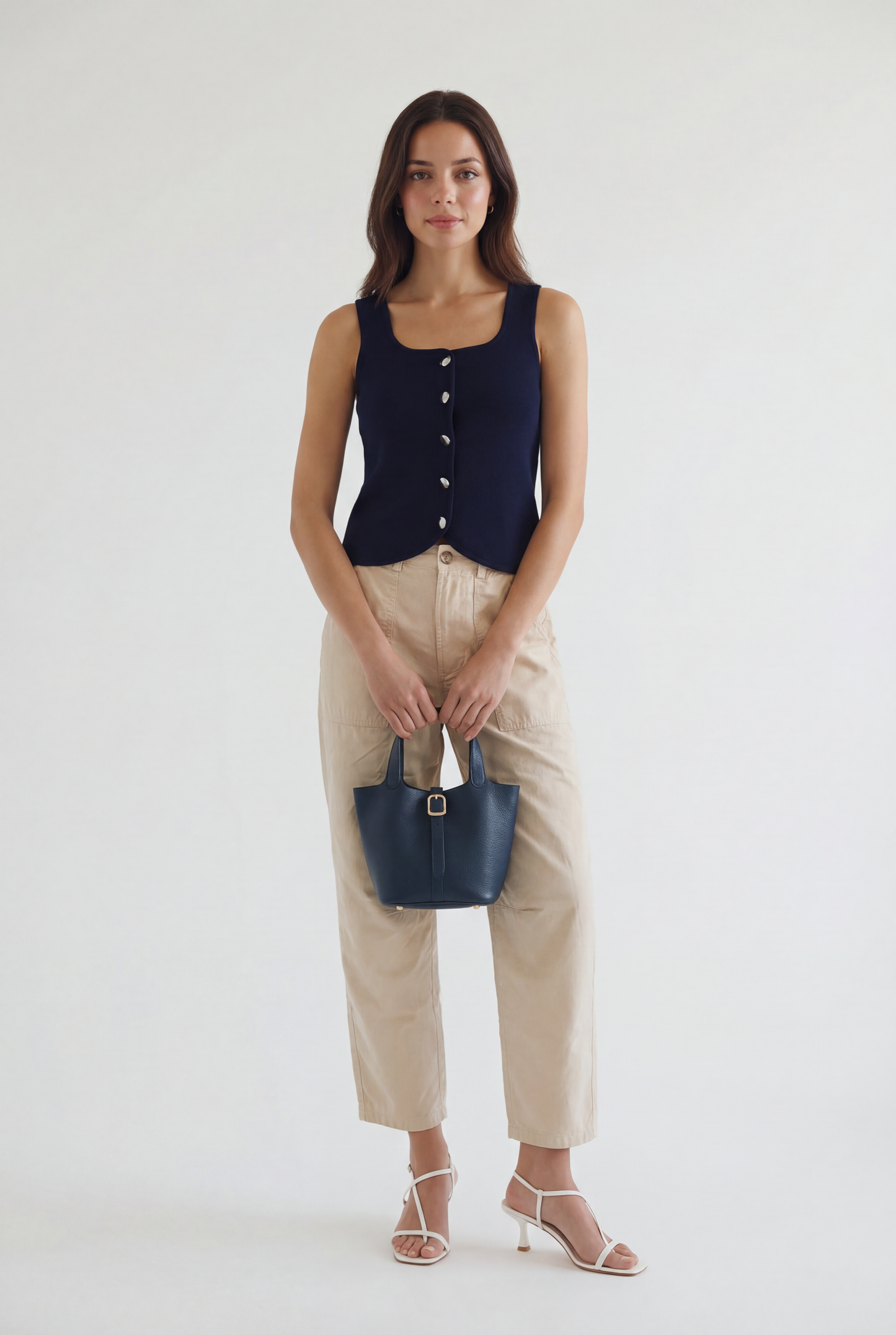 Macie Button Knit Top