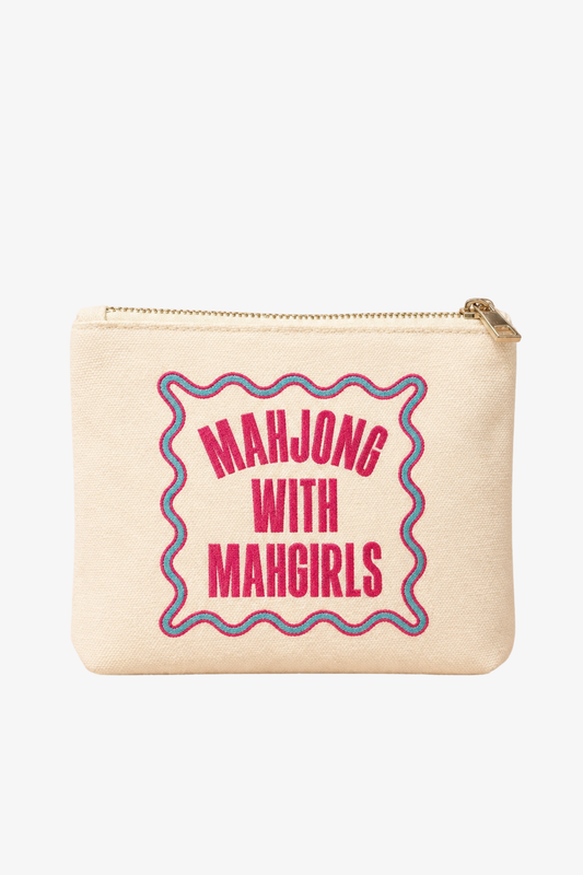 Mahjong With My Girls Canvas Card Holder