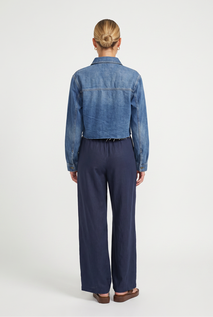 Medium Wash Denim Button Front