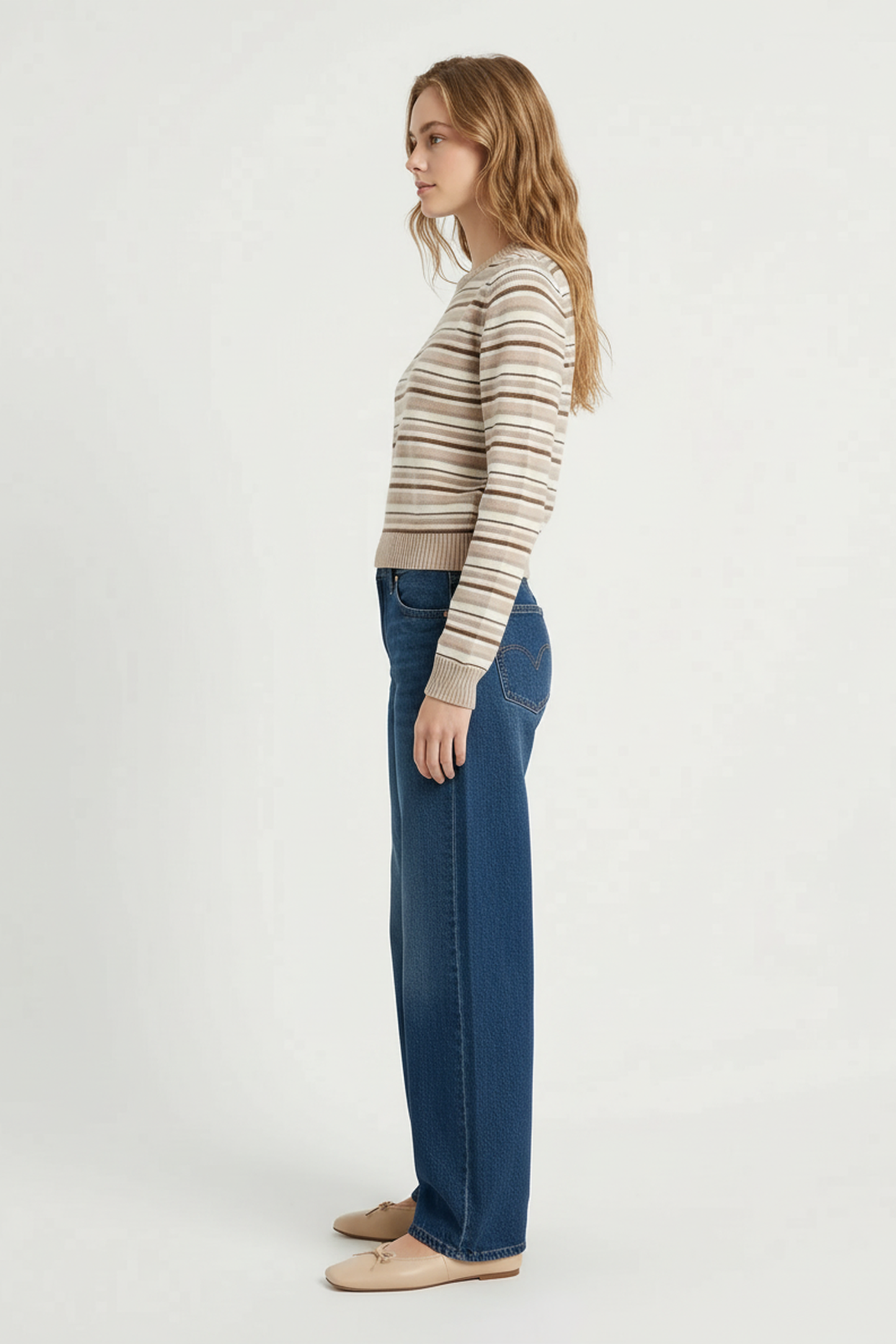 Meli Striped Crew Neck Sweater