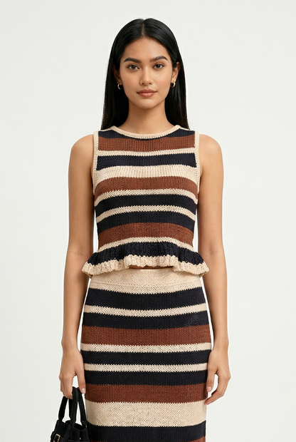 Mexi Stripe Crochet Top