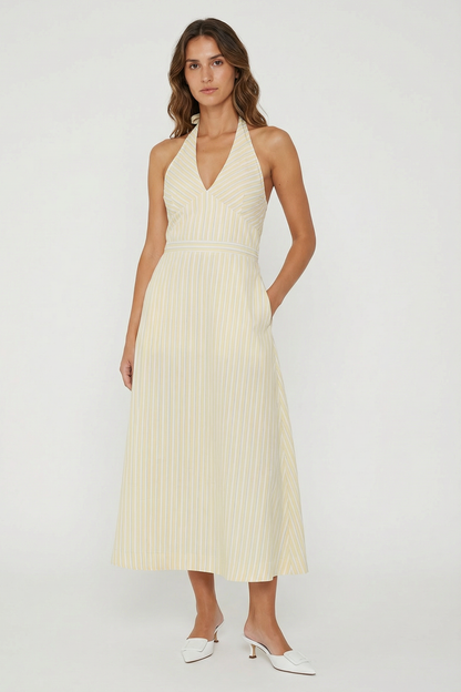 Mia Striped Midi Dress
