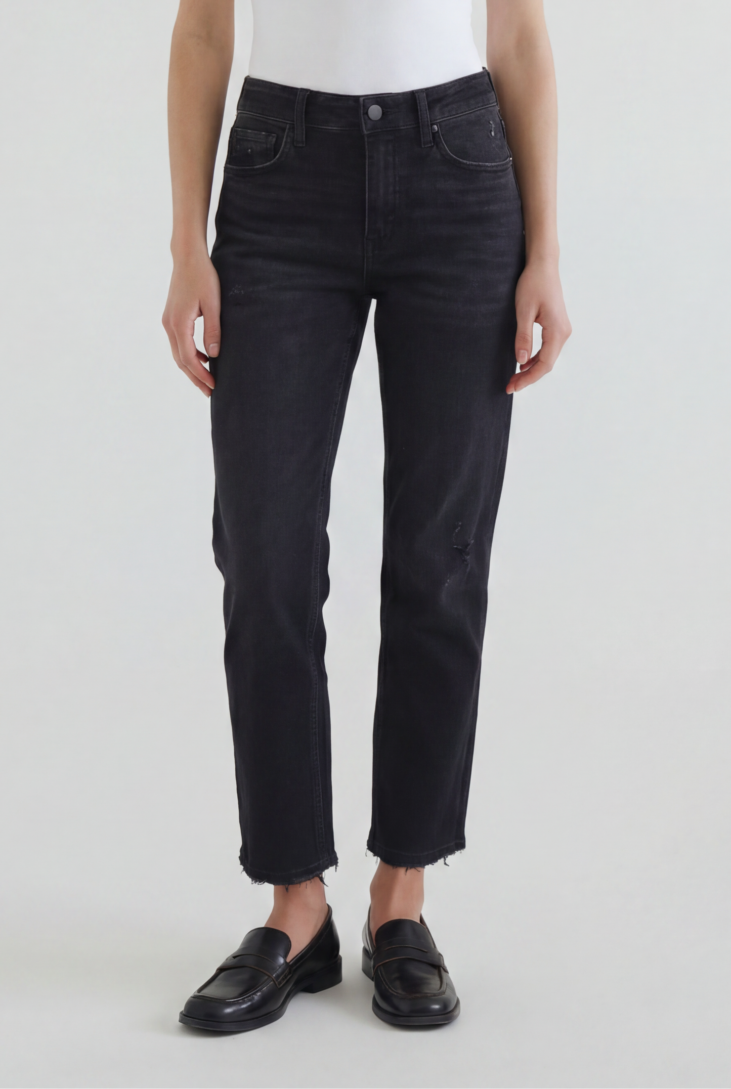 Mid Rise Ankle Straight