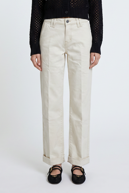 Mid Rise Wide Leg Trouser Pres