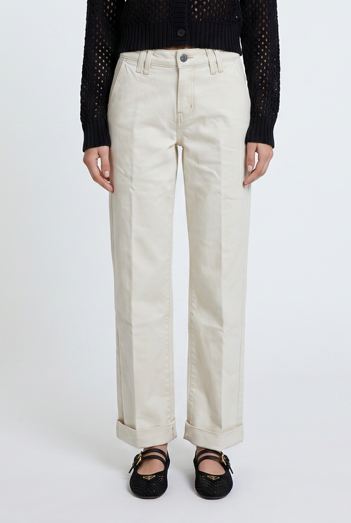 Mid Rise Wide Leg Trouser Pres