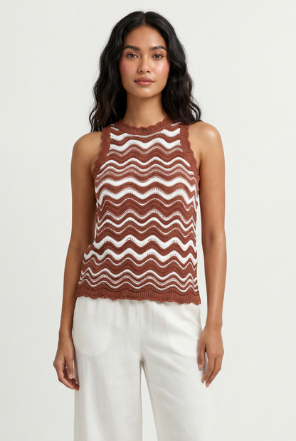 Missi Chevron Sweater Tank