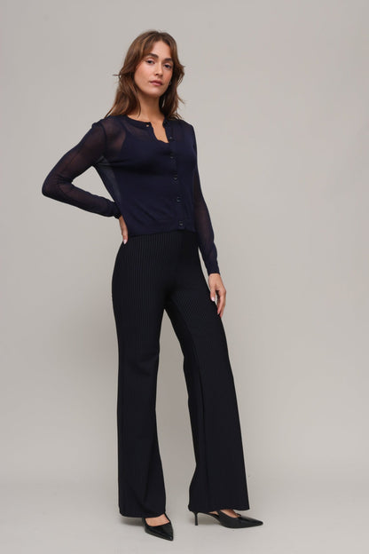 Neoprene Ceo Stripe Wide Leg