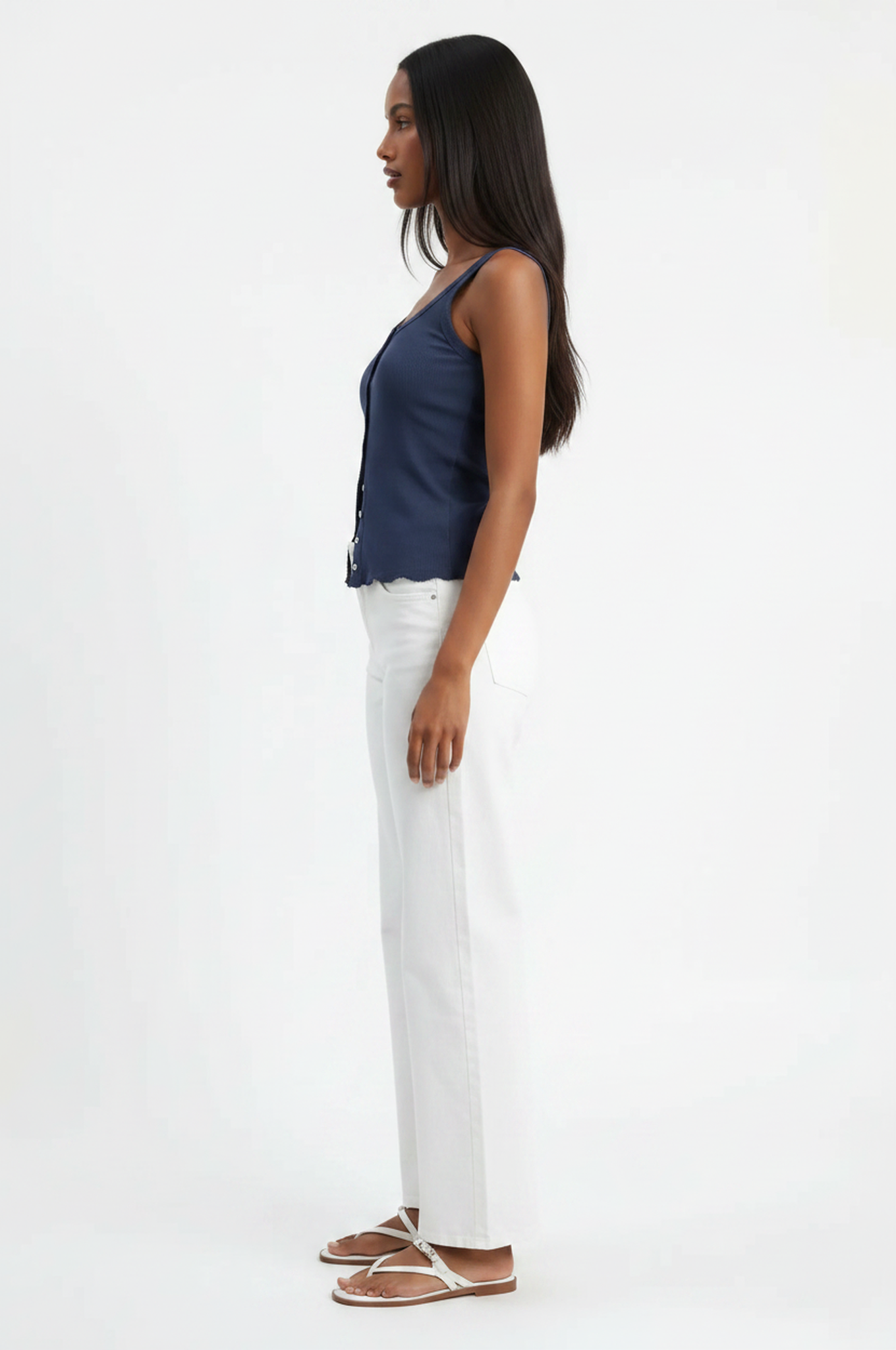 Niko Scallop Rib Tank Top