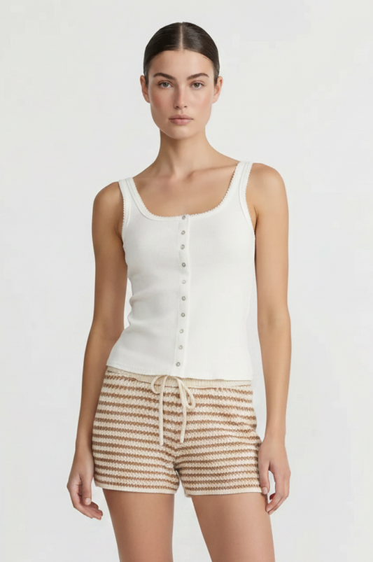 Niko Scallop Rib Tank Top