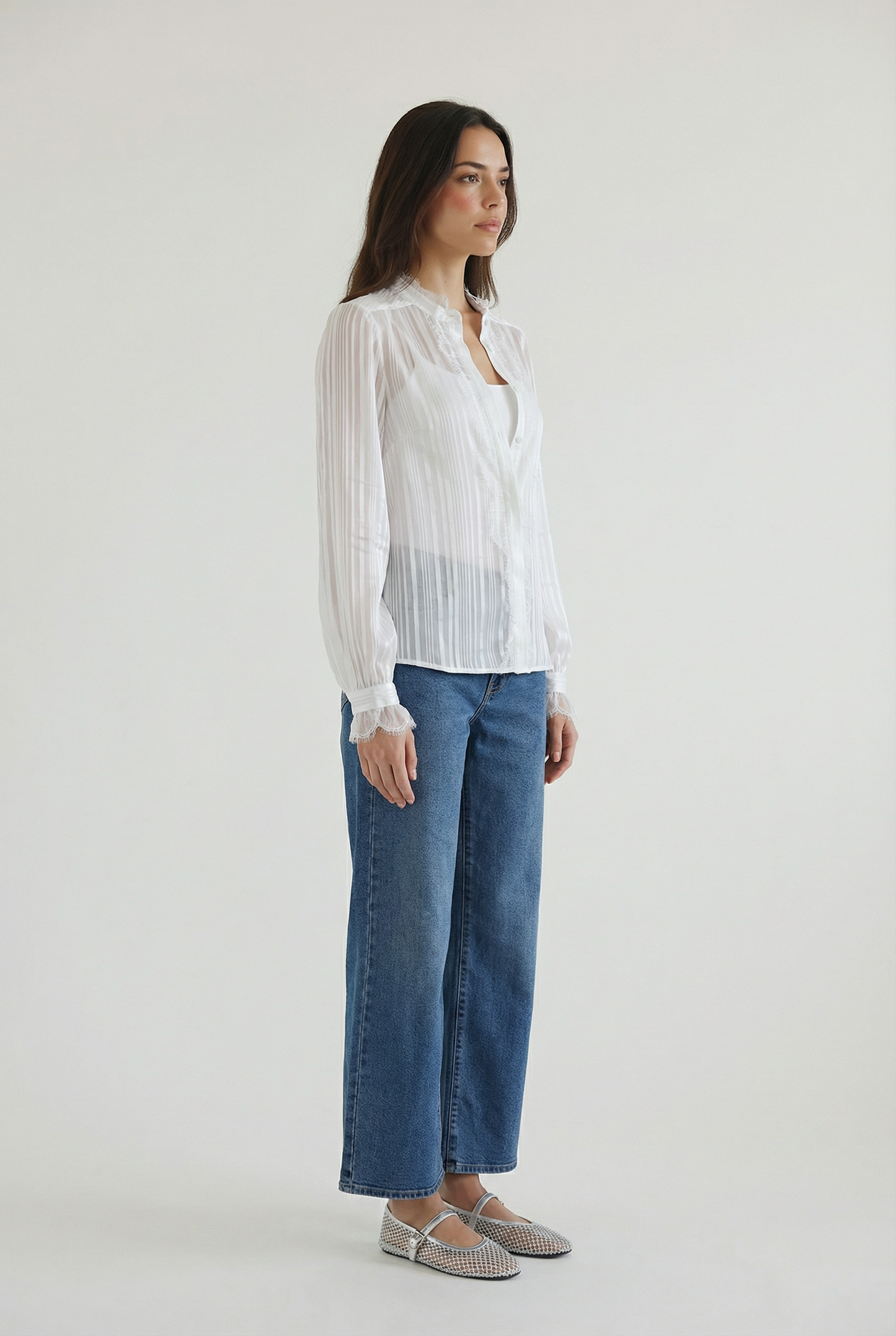 Pamela Satin Stripe Top
