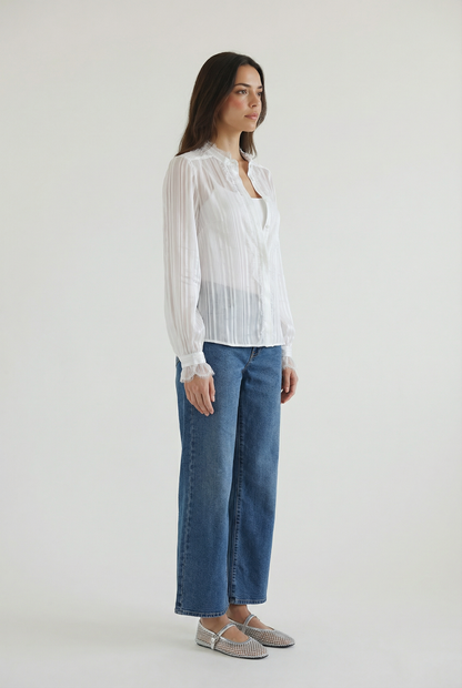 Pamela Satin Stripe Top
