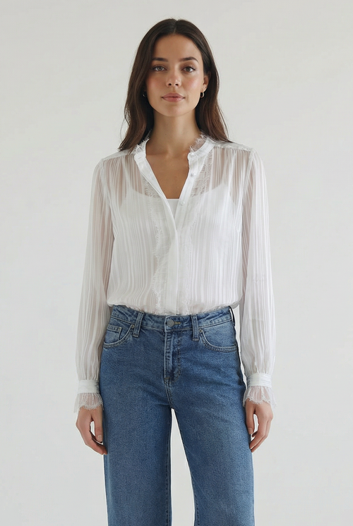 Pamela Satin Stripe Top