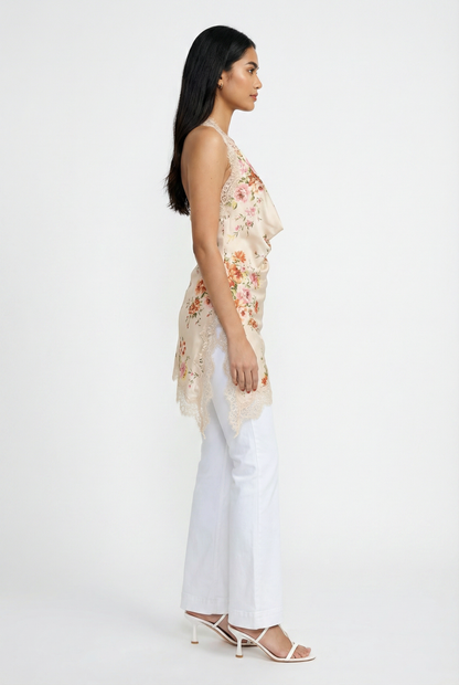 Penelope Lace Trim Floral Top