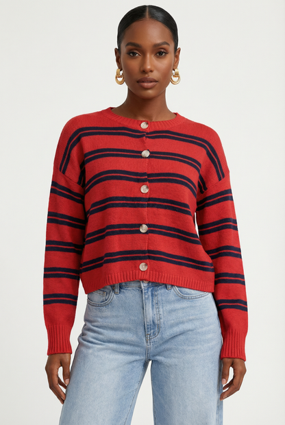 Prep School Stripe Cardigan