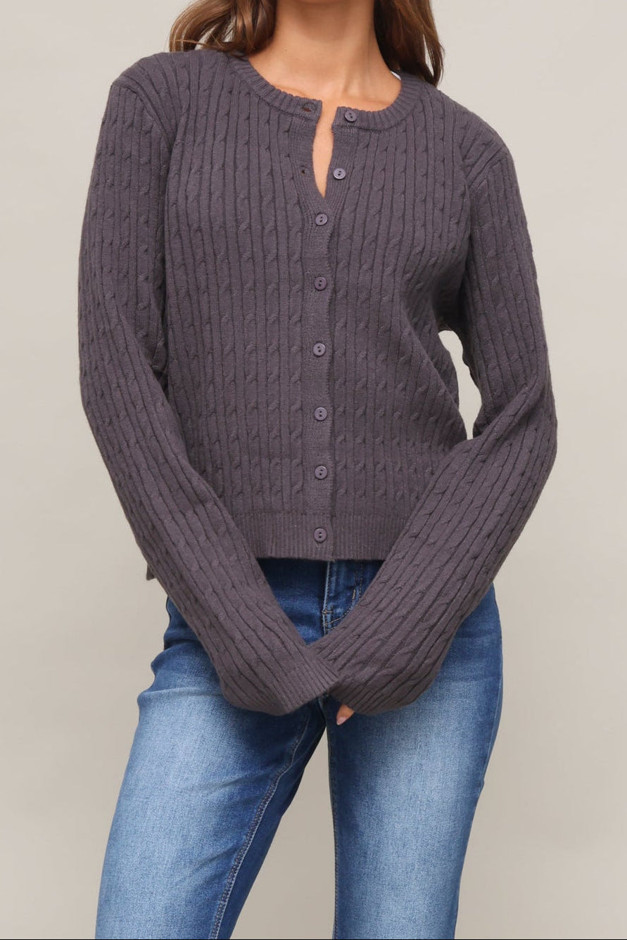 Ralfi Cable Cardigan