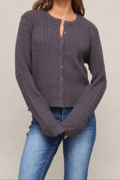 Ralfi Cable Cardigan