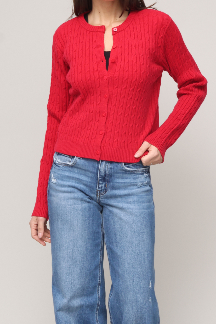 Ralfi Cable Cardigan
