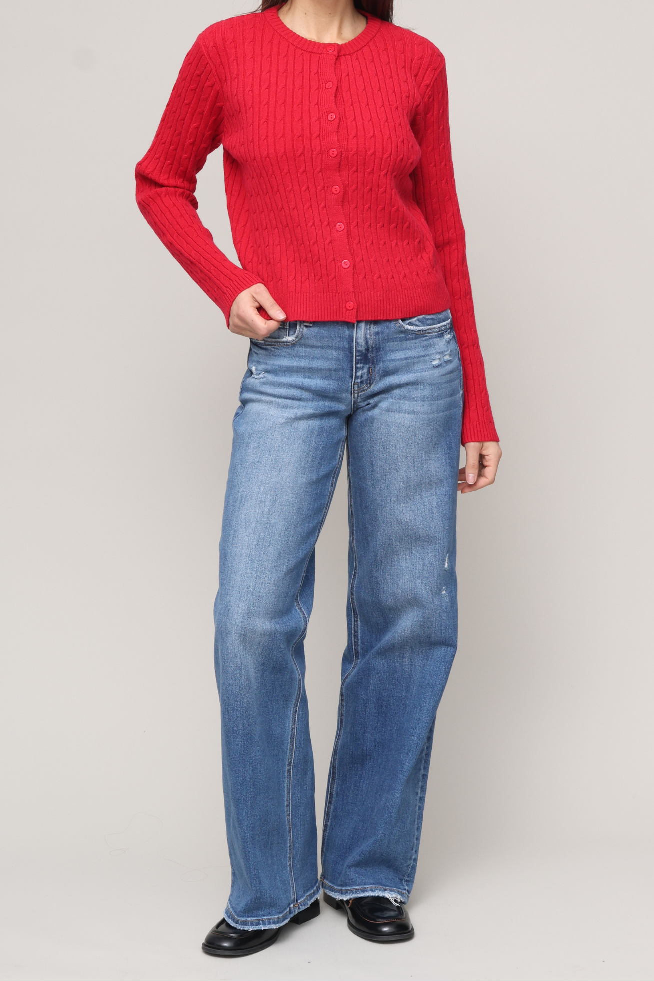 Ralfi Cable Cardigan