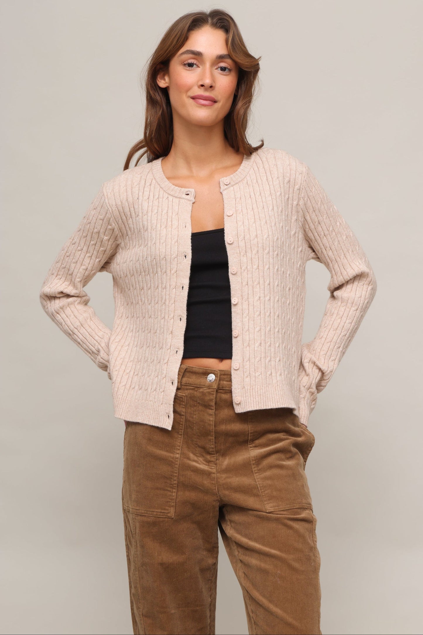 Ralfi Cable Cardigan